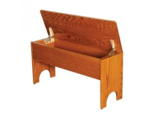 Amish Bench with Flip Top Storage