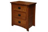 Dutch County Mission 3 Drawer Nightstand 