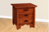 Great River Collection Three Drawer Nightstand