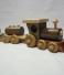 Amish Handcrafted Wood Toy Train 5pc. Interlocking